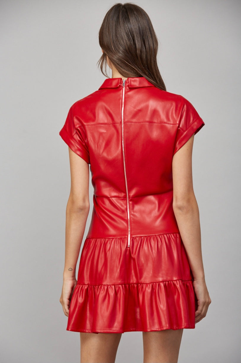 Taylor Faux Leather Dress