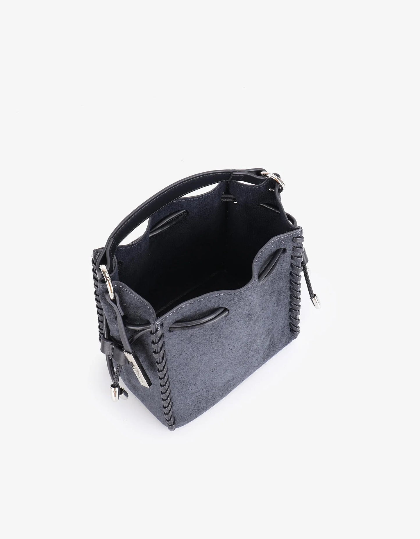 Fallon Mini Faux Suede Bag- Slate