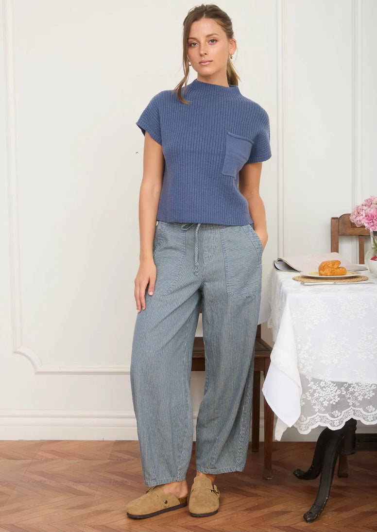 Jana Stripe Barrel Pant