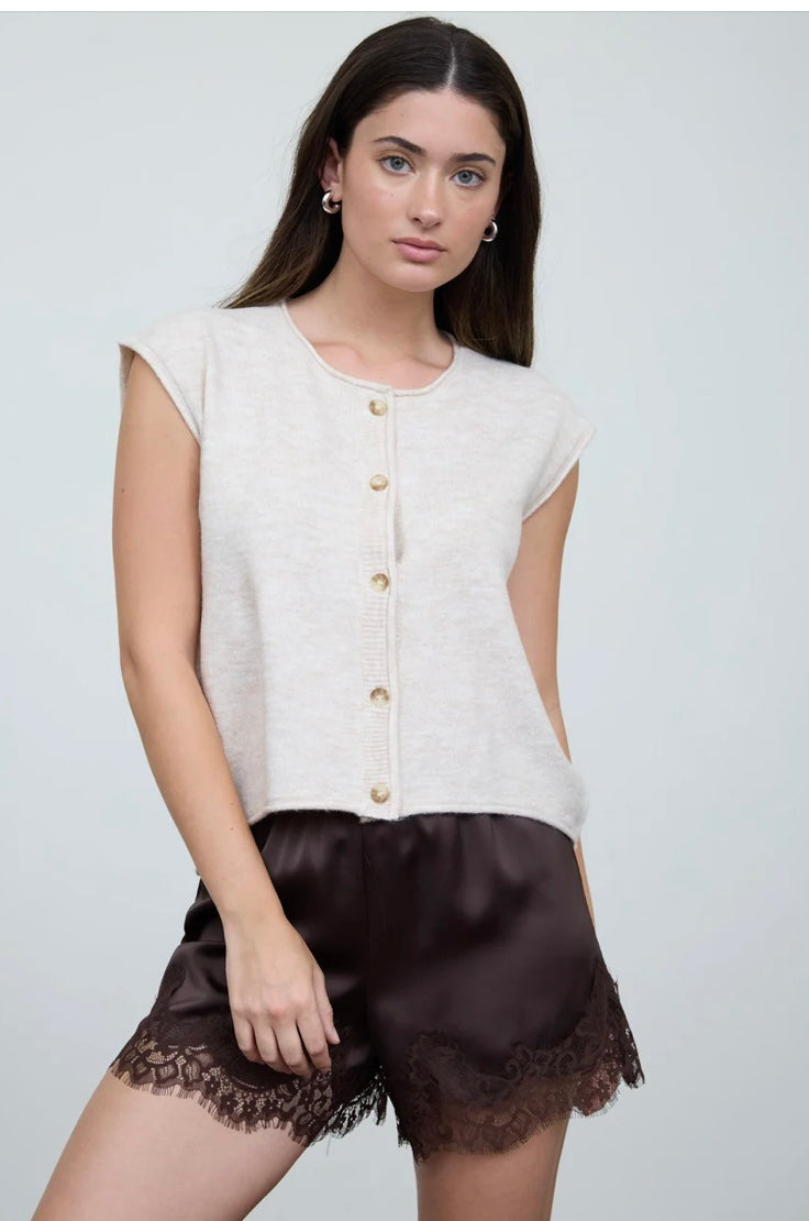 Blair Knit Vest- Oatmeal