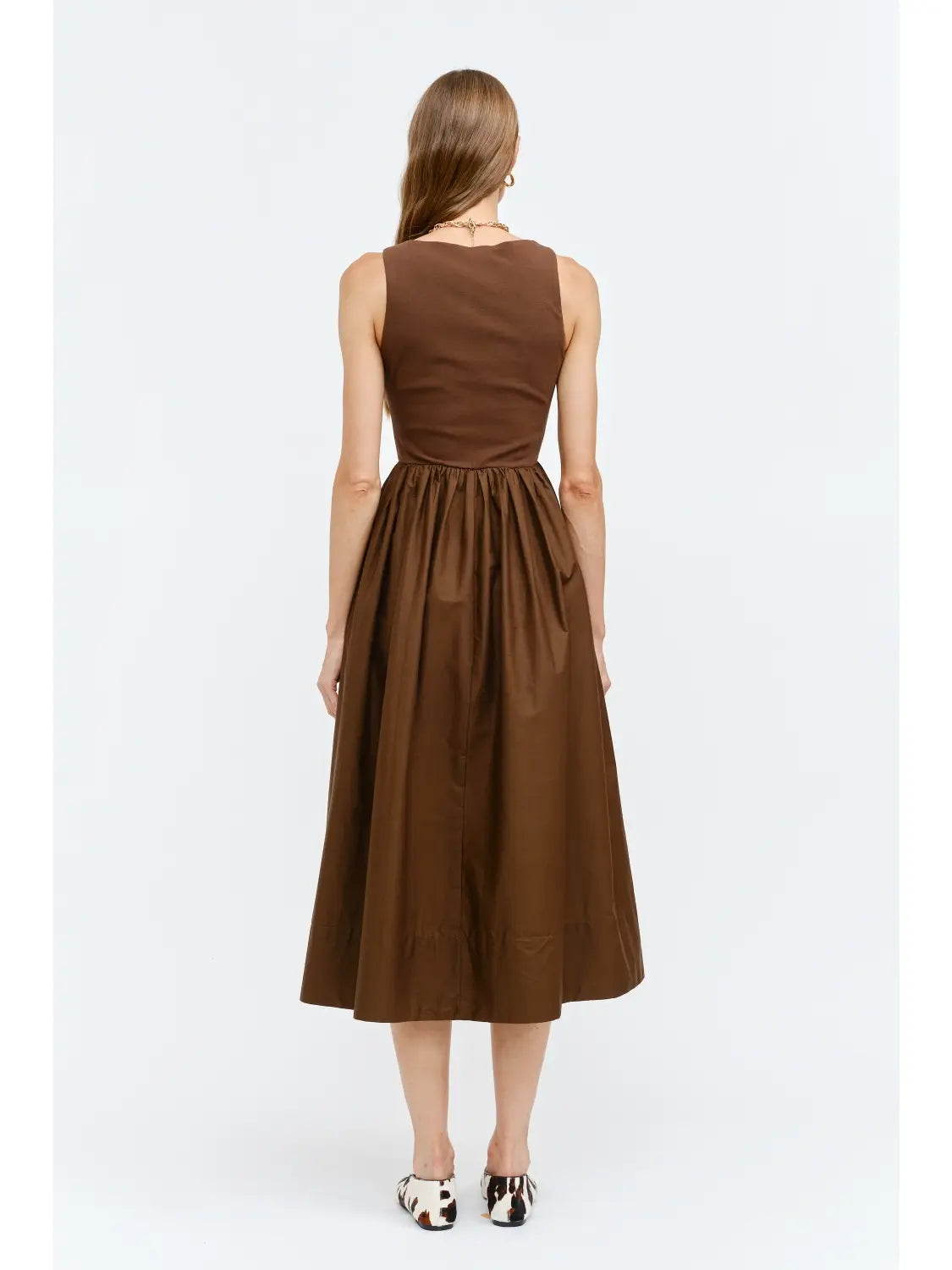 Jolene MIDI Dress- Brown