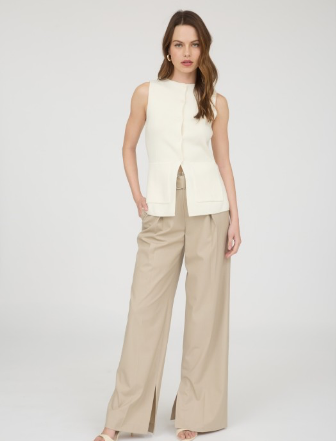 Phoebe Vest-Cream