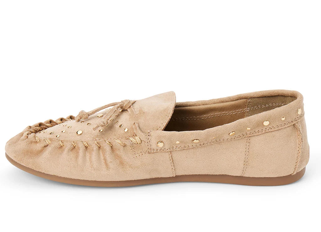Sebastian Stud Moccasin Flat