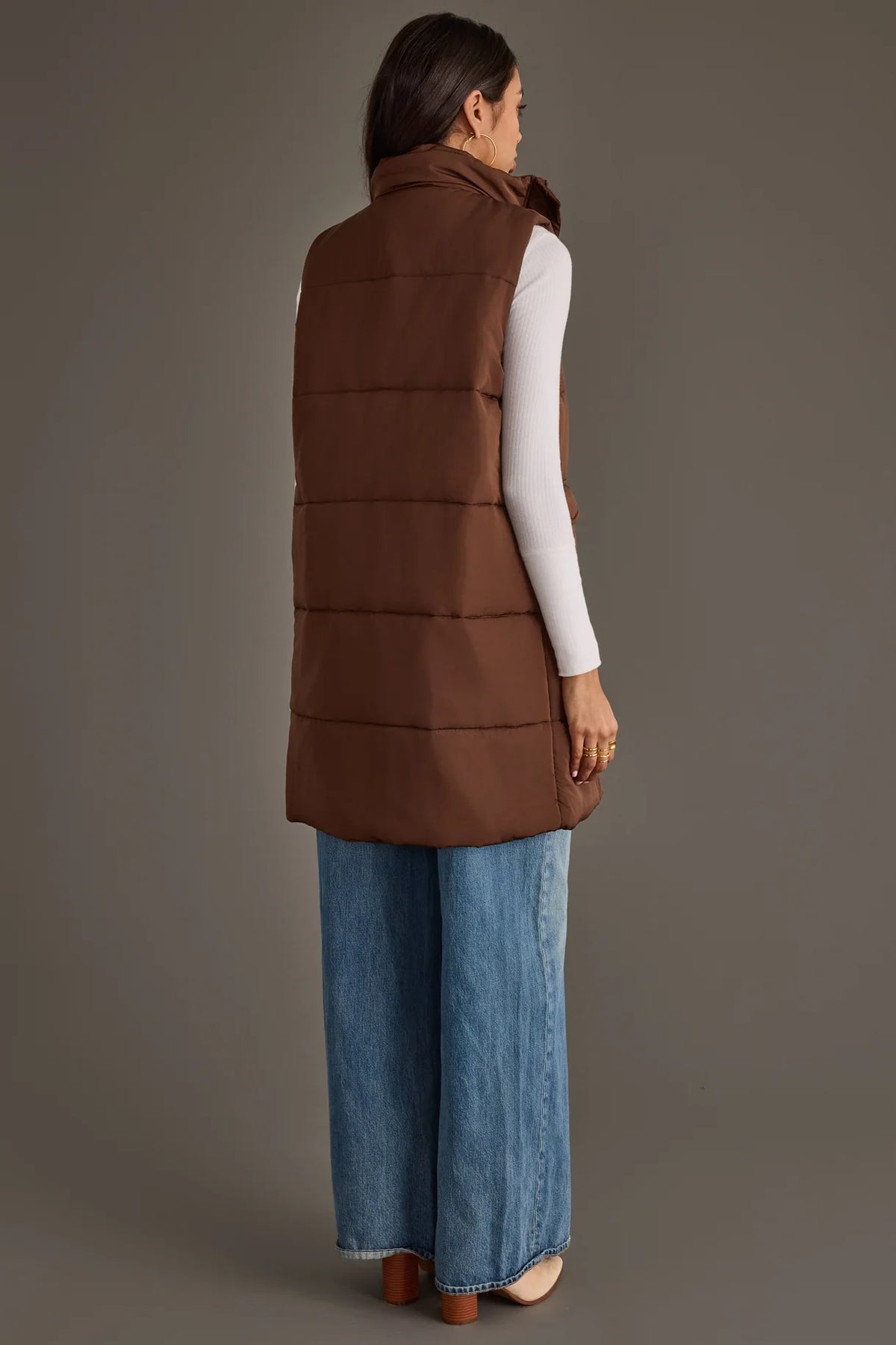 Dark Brown Long Vest
