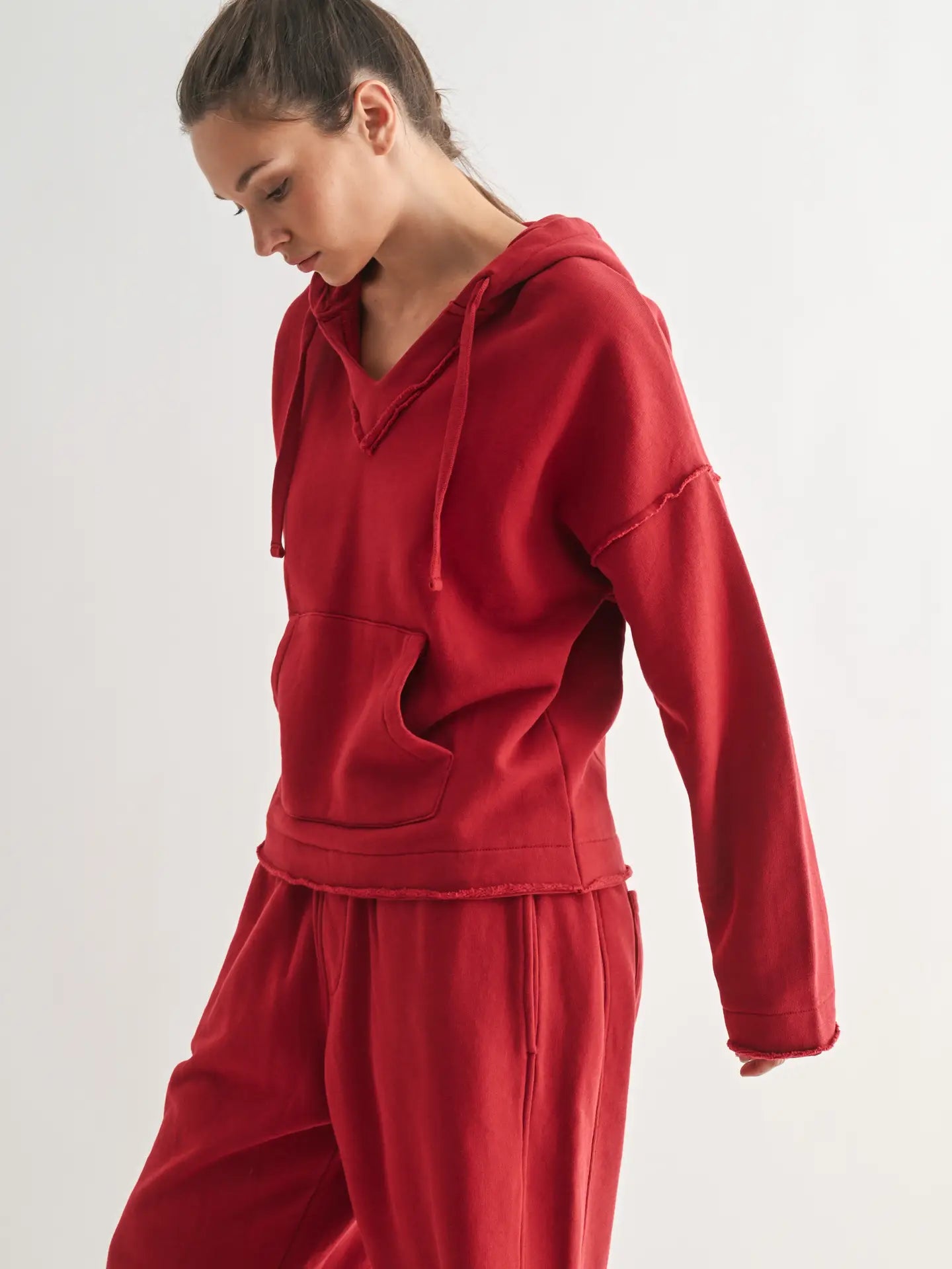 Malibu Air Cotton Hoodie- Red