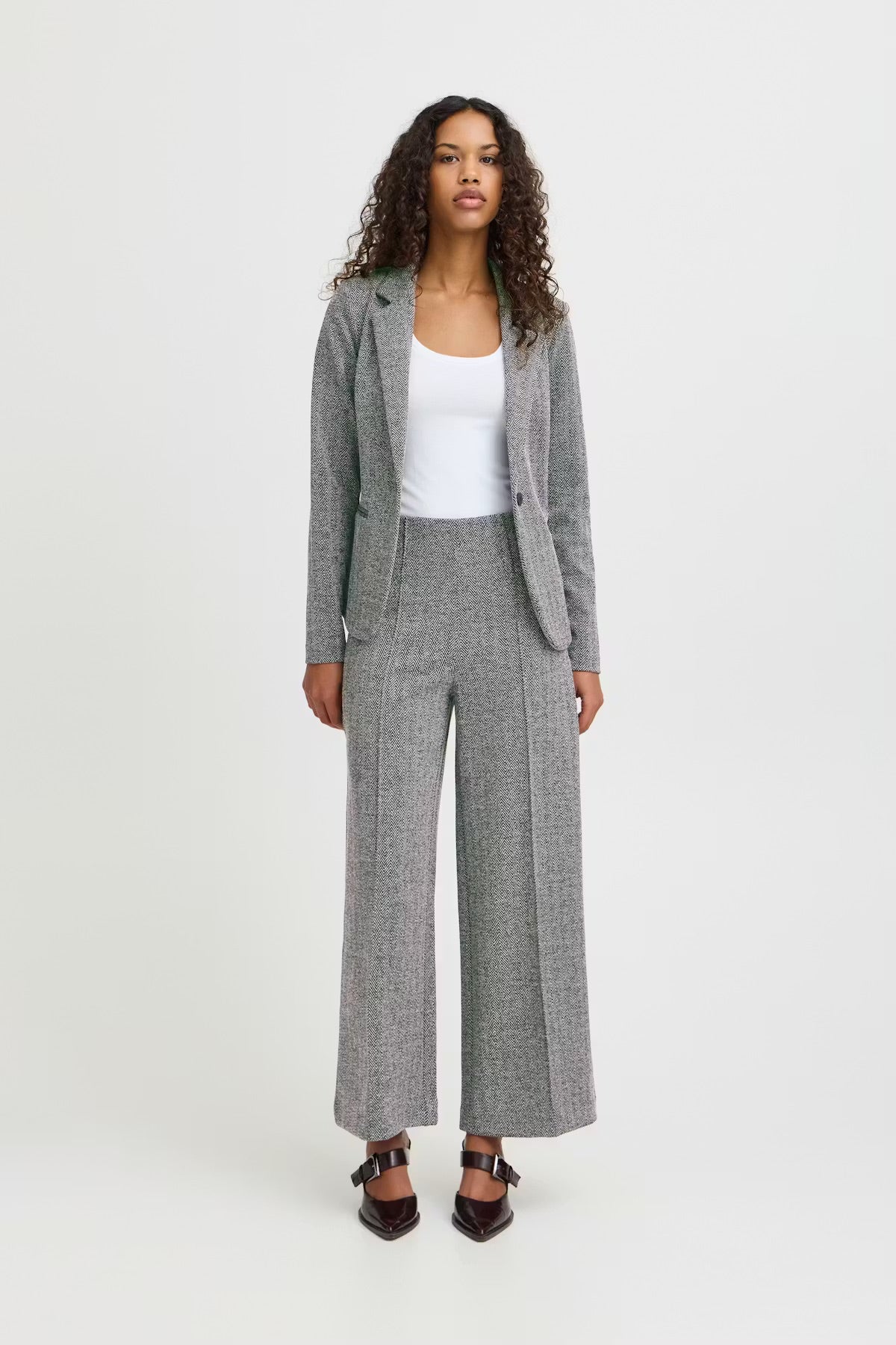Kate Trouser- Black Herringbone