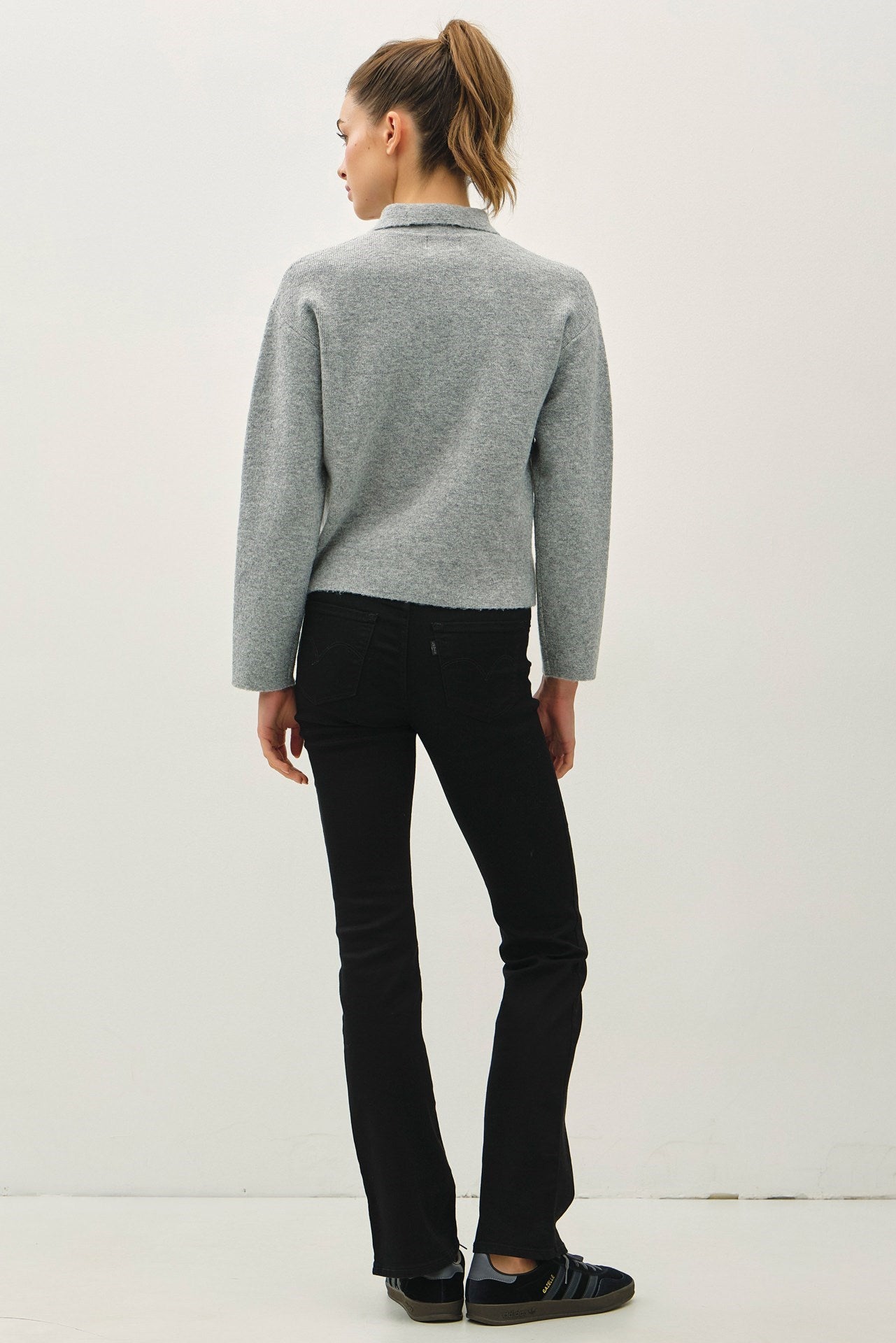 Caris Sweater Cardigan- Heather Grey