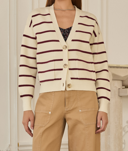 Whitney Stripe Cardigan