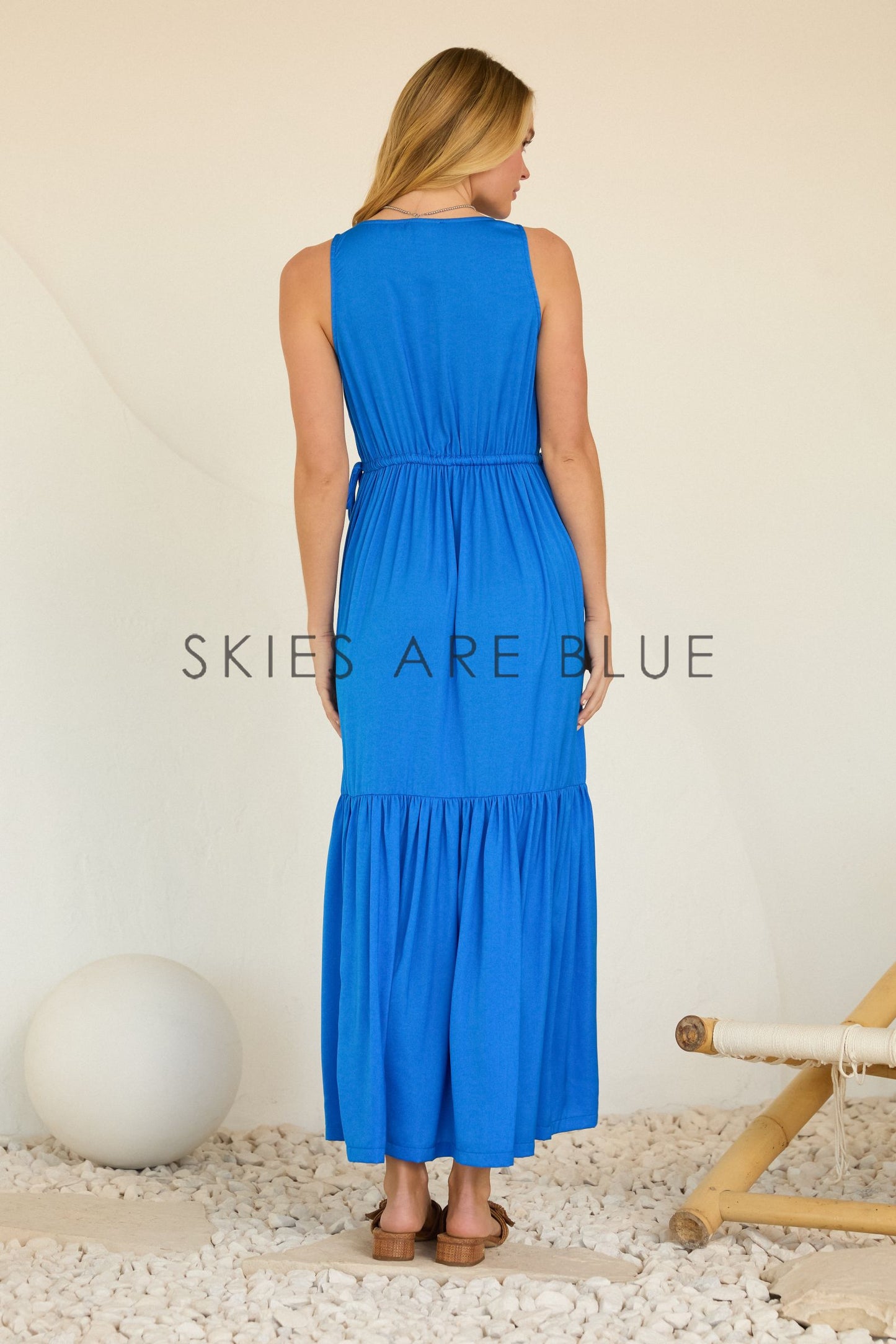 Michelle Tiered Maxi-Blue
