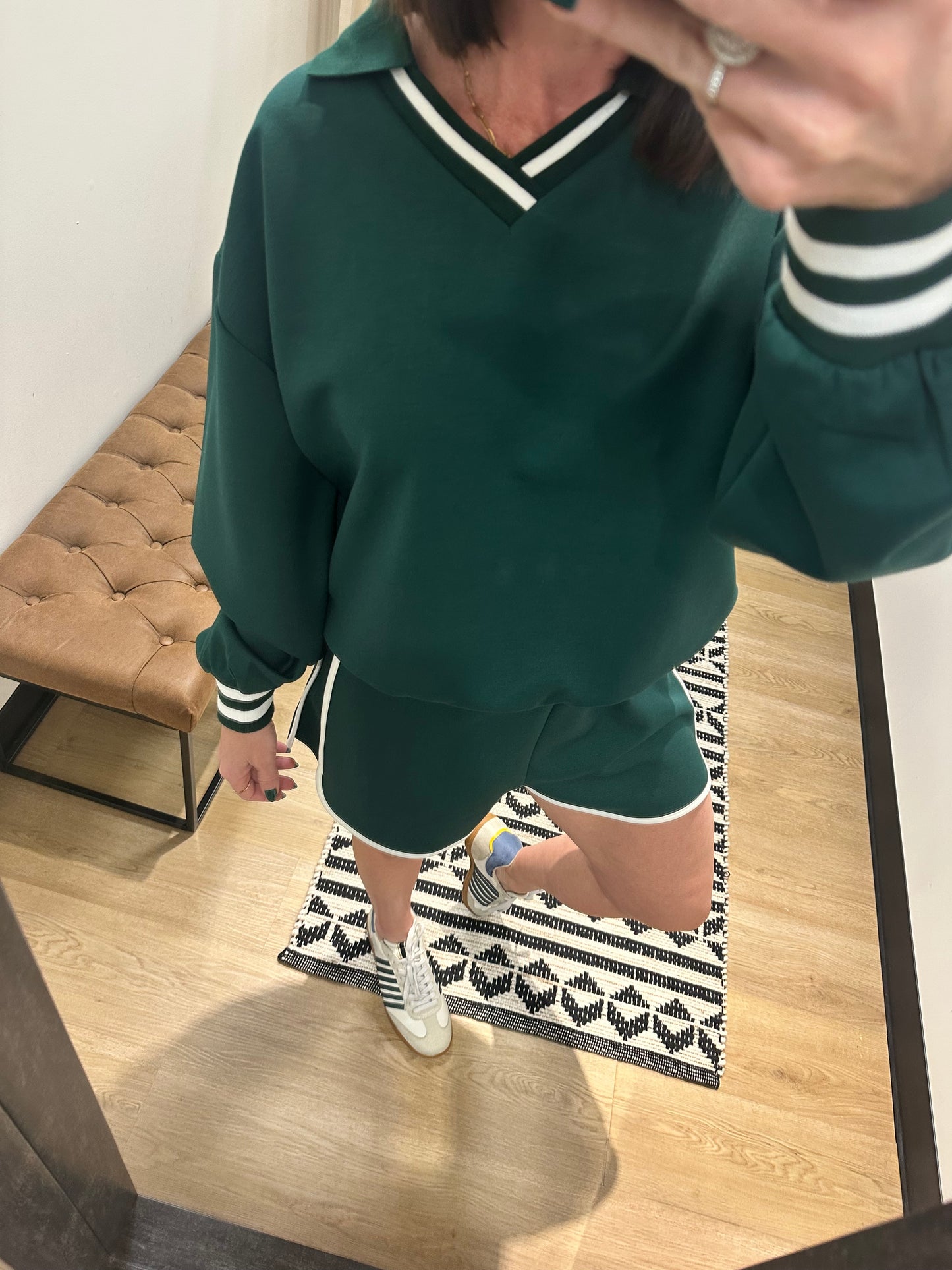 Lauren Pullover and Short Set- Green