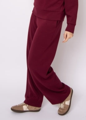 Victoria Soft Knit Pant- Oxblood