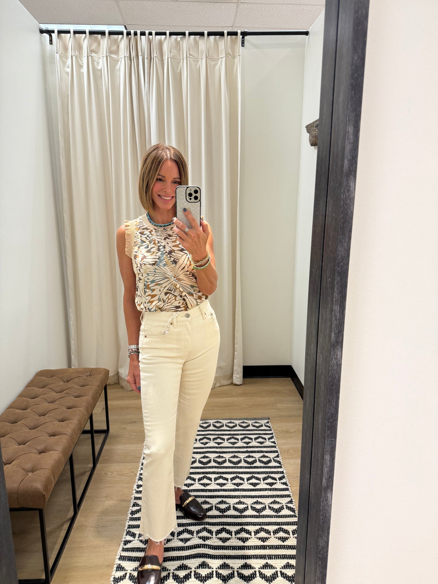 Marie Butterfly Print Blouse