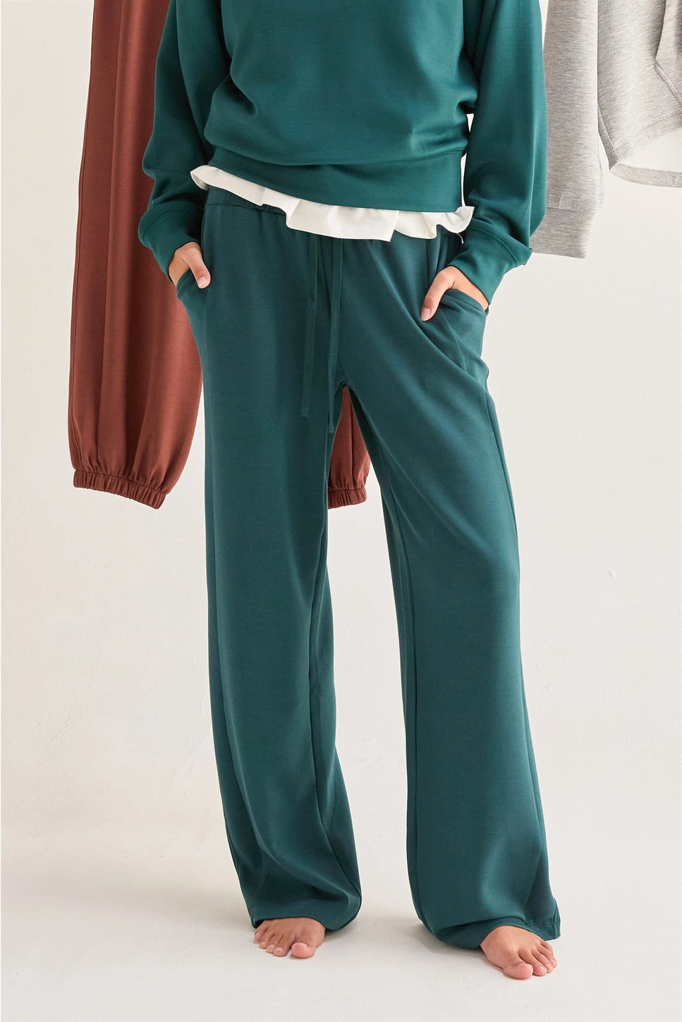 Elliott Scuba High Waist Pant- Deep Green