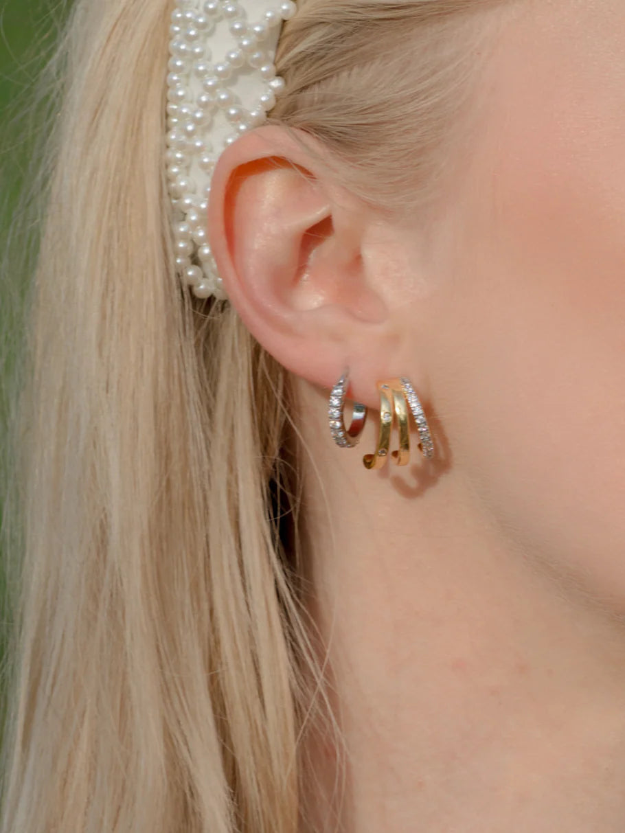 Teddy Triple Earring- Large