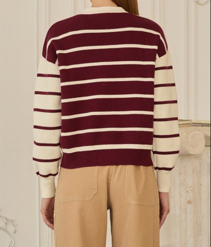 Whitney Stripe Cardigan