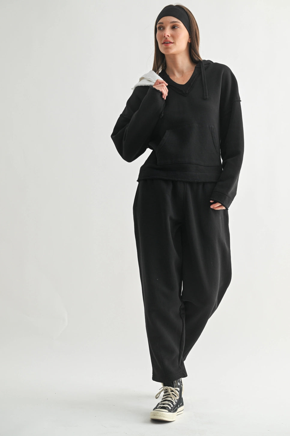 Malibu Air Cotton Hoodie- Black