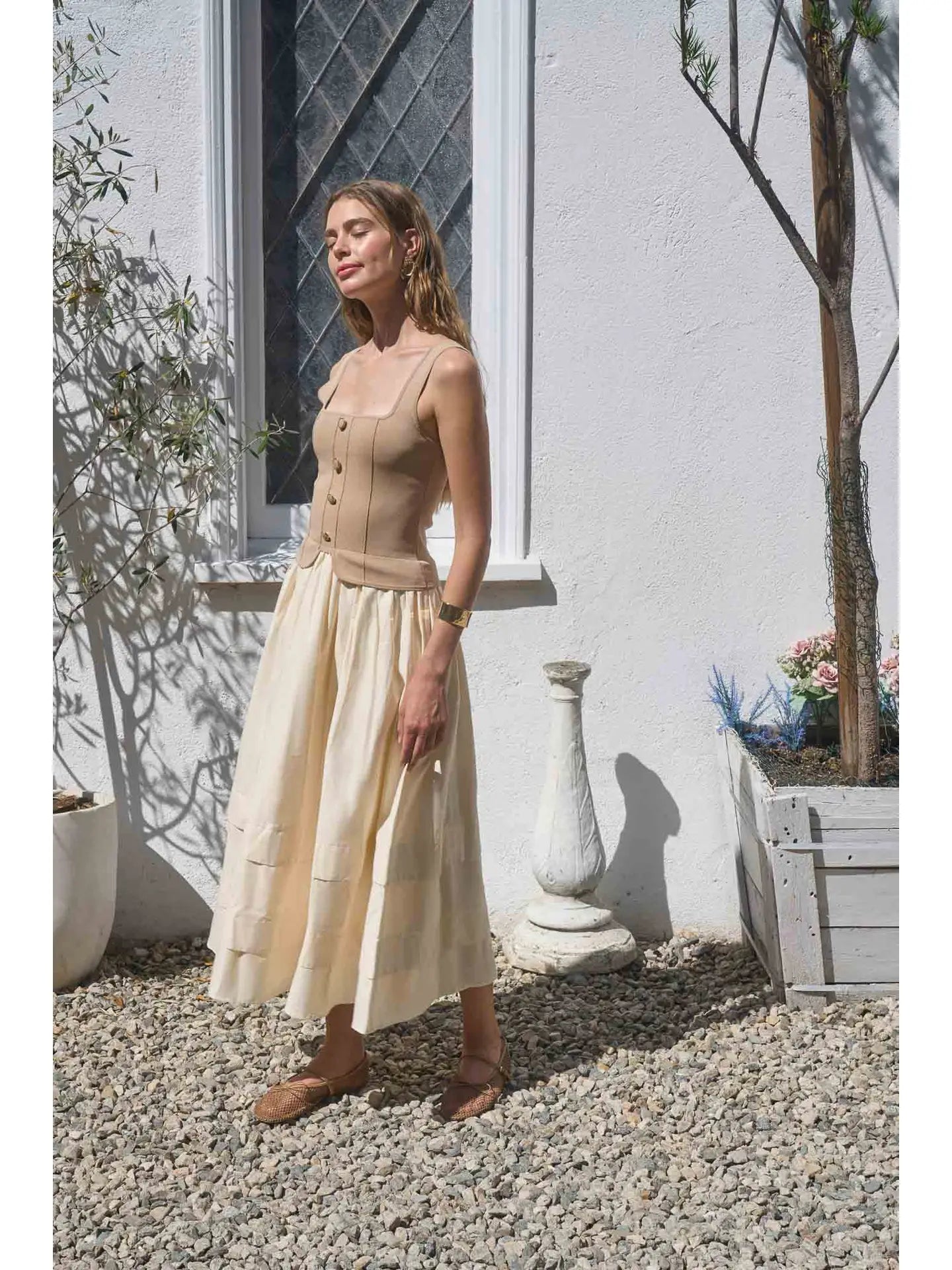 Carolyn MIDI Dress- Khaki