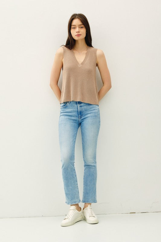 Carly Knit Tank- Mocha