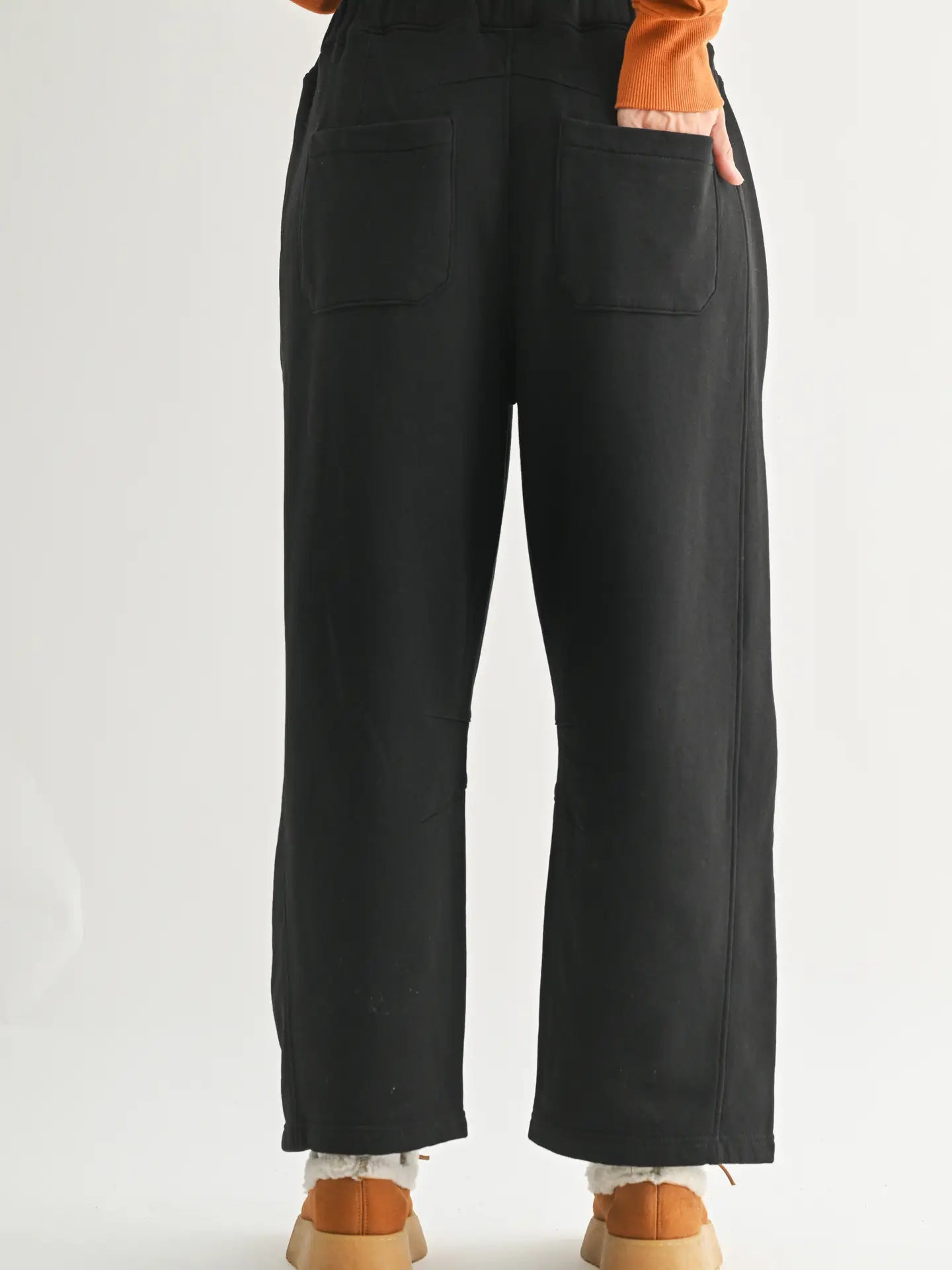 Malibu Air Cotton Barrel Pants- Black