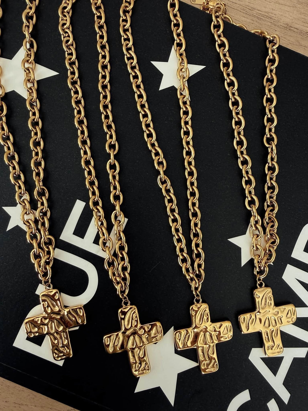 Hammered Cross Necklace