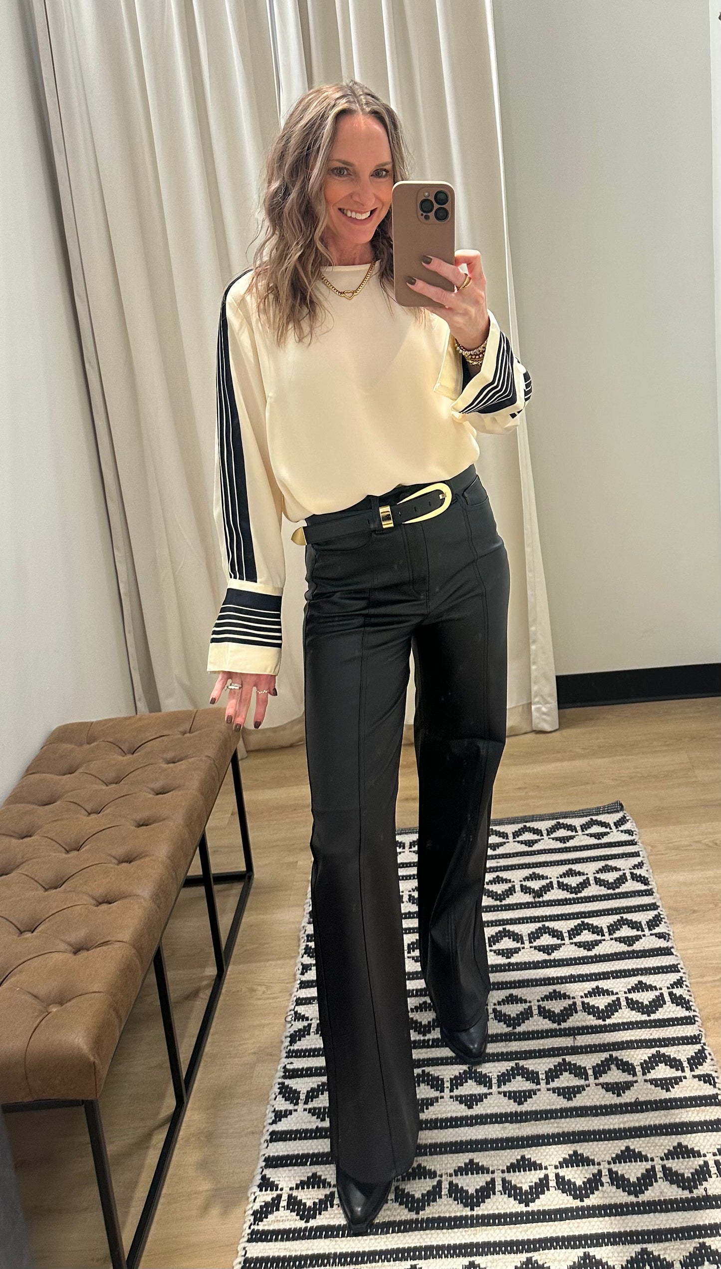 Ashley Detail Stripe Blouse