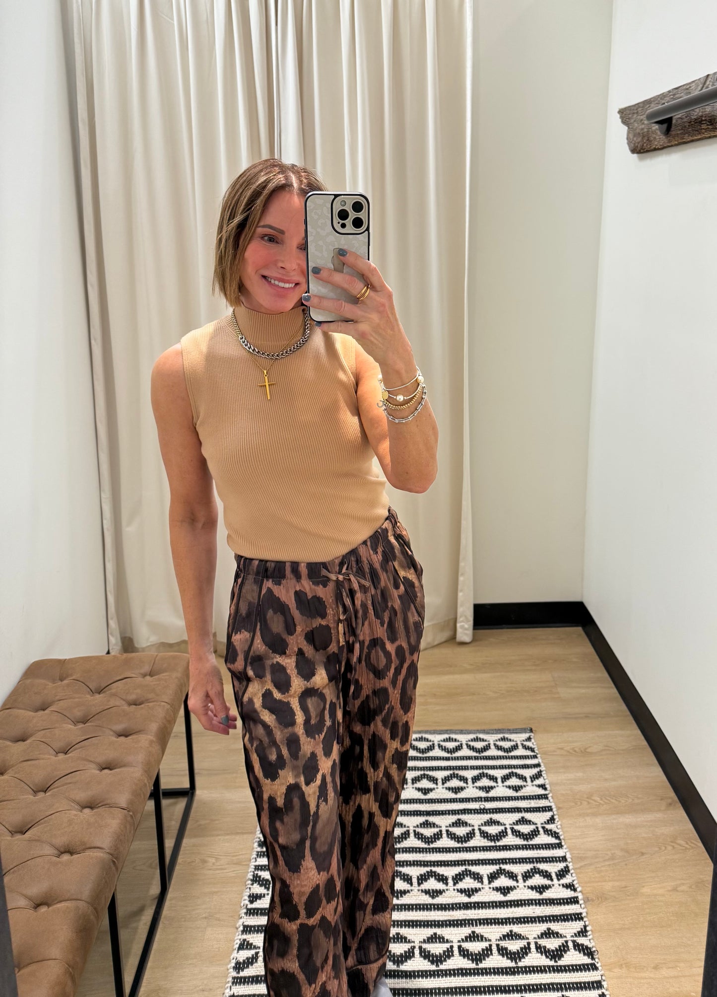 Blaire Ribbed Tank- Camel