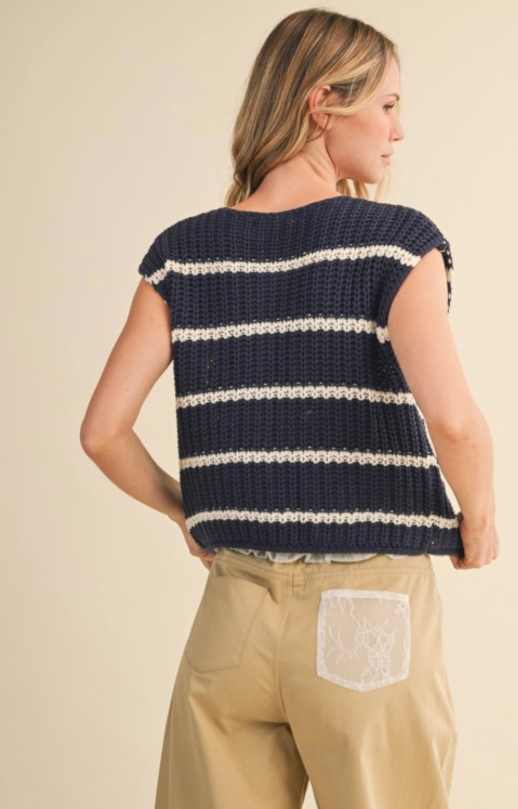Lenny Sweater Vest- Navy