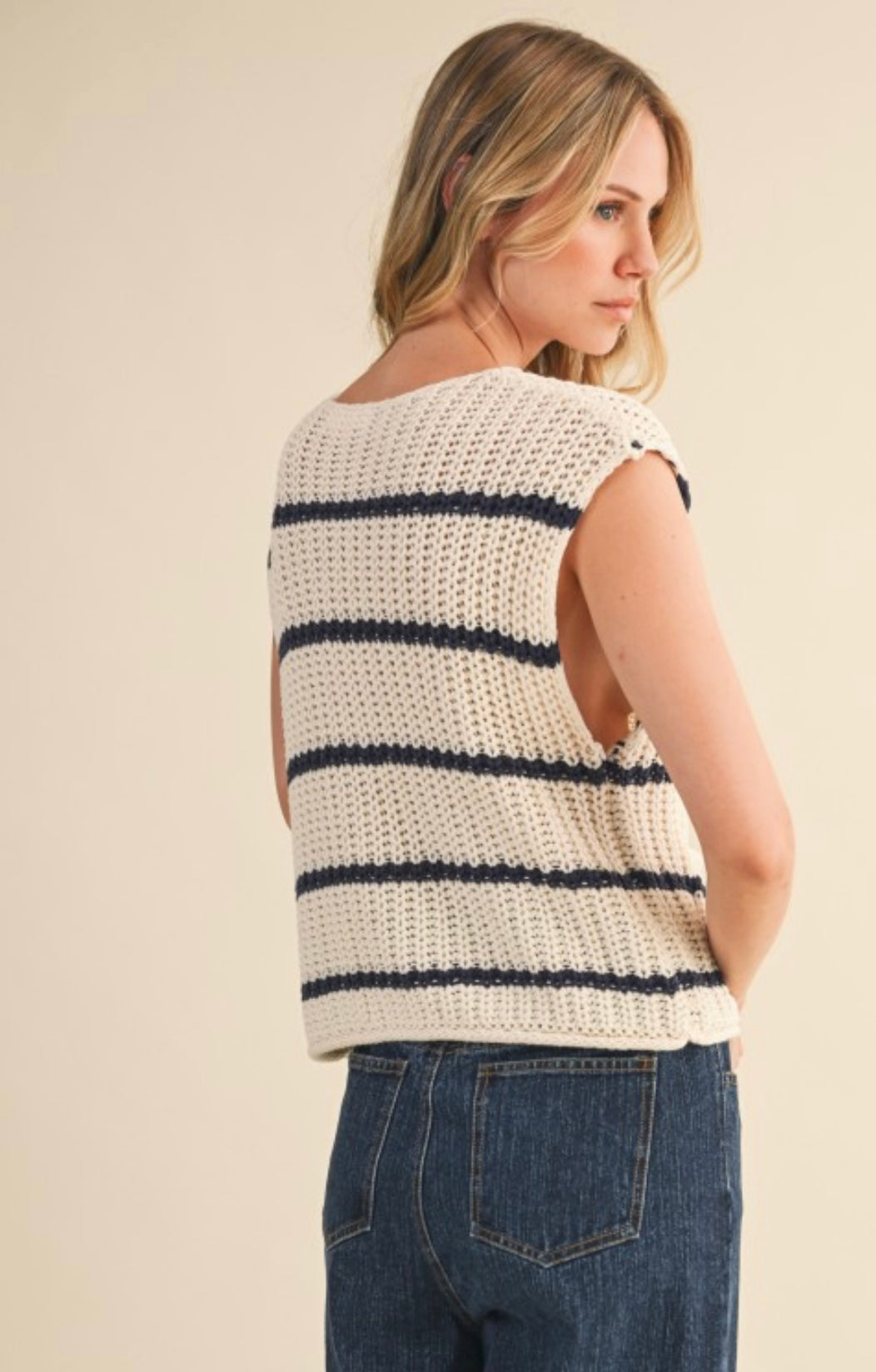 Lenny Sweater Vest- Ivory
