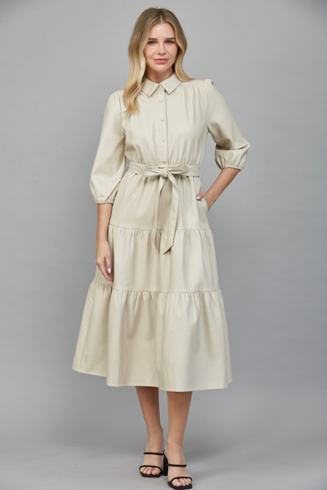 Milena Midi Dress- Ecru
