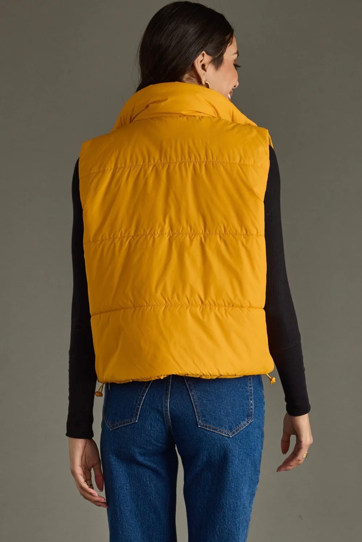 Ava Puffer Vest- Mustard