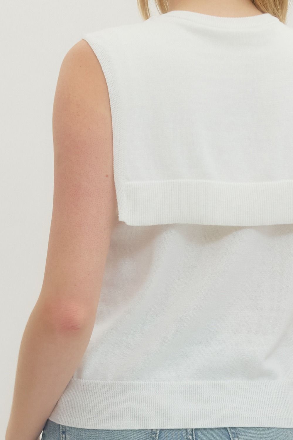 Kailyn Shoulder Wrap Top- Ivory