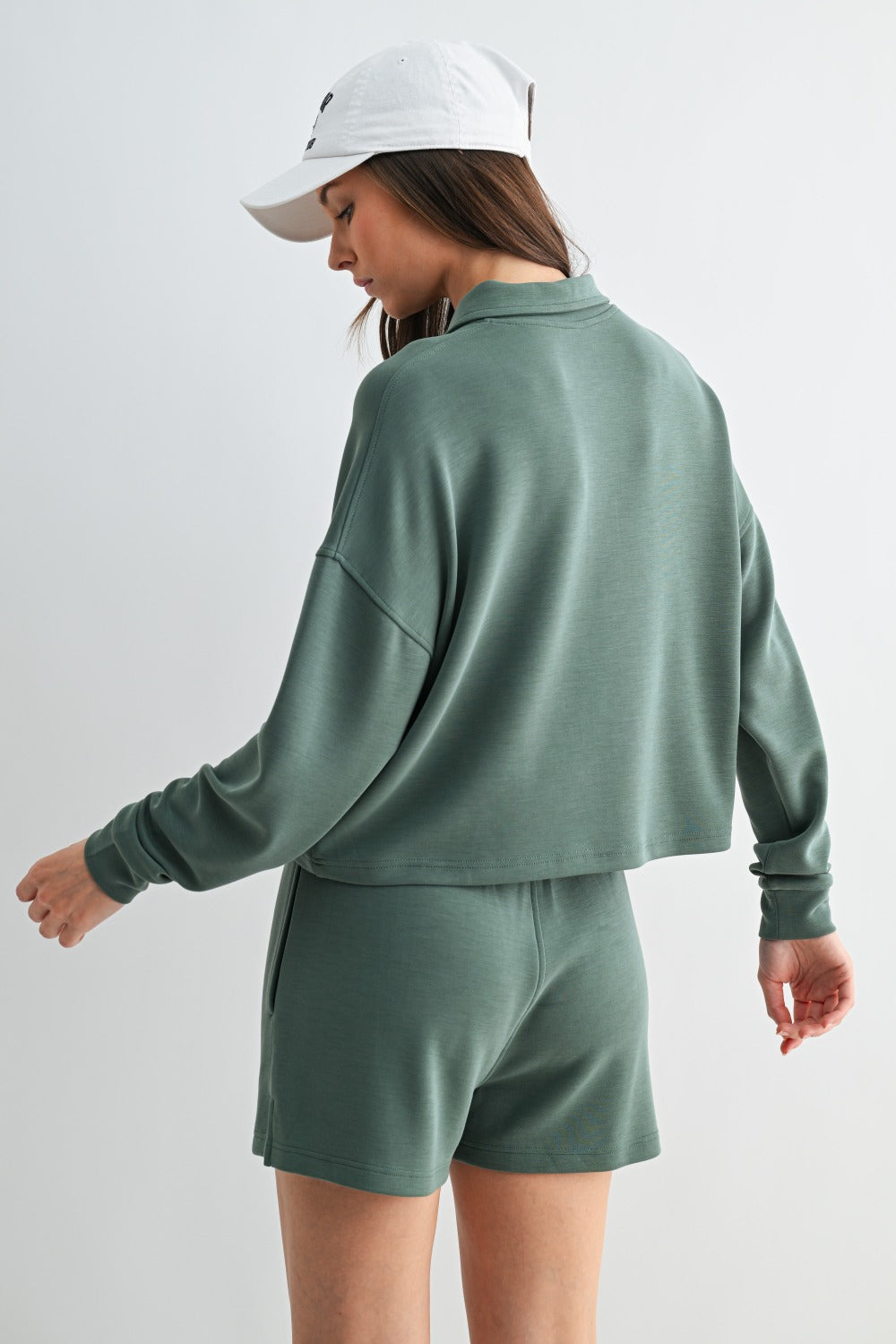 Laguna Breakline Collared Set- Eldergreen