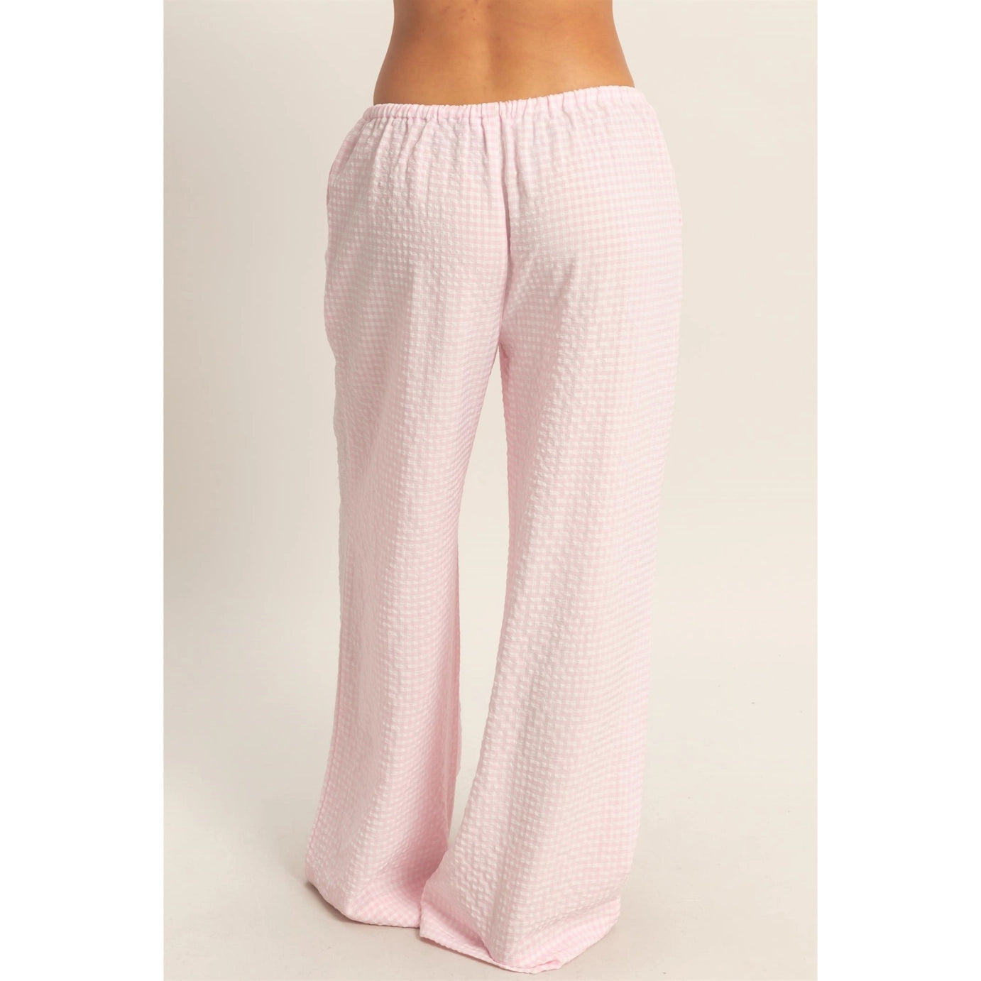 Ellie Gingham Pant- Pink