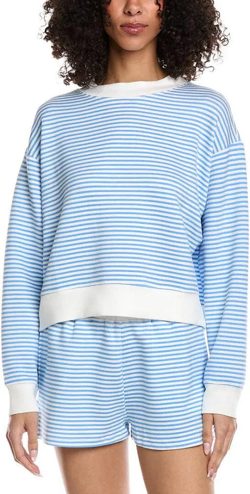 Masie Cloud Fleece Top- Blue
