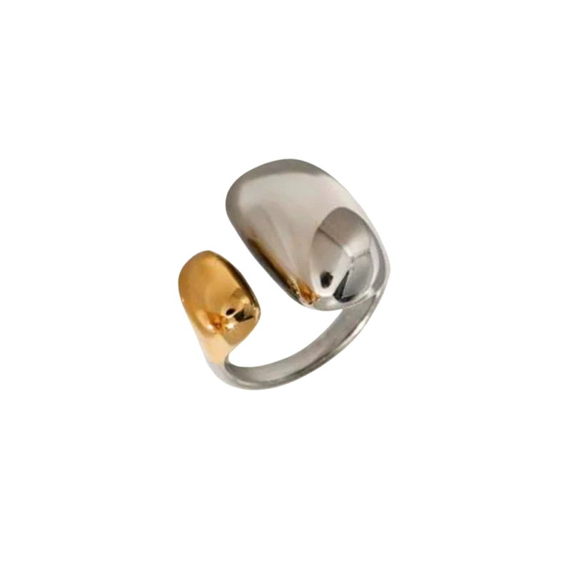 Two-Toned Oval Ring Adjustable