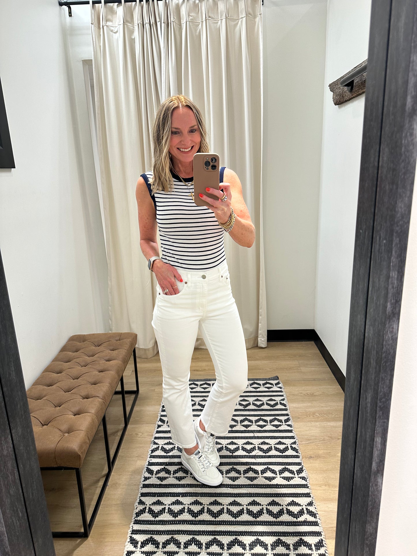 Shy Girl High Rise Crop Flare in Lamb Vintage