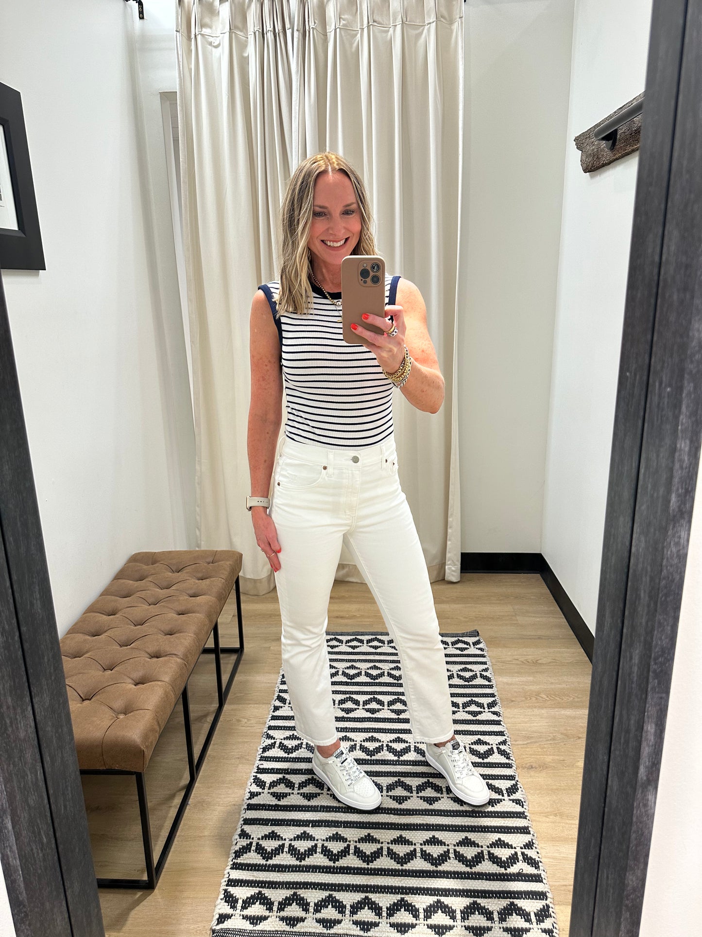 Shy Girl High Rise Crop Flare in Lamb Vintage
