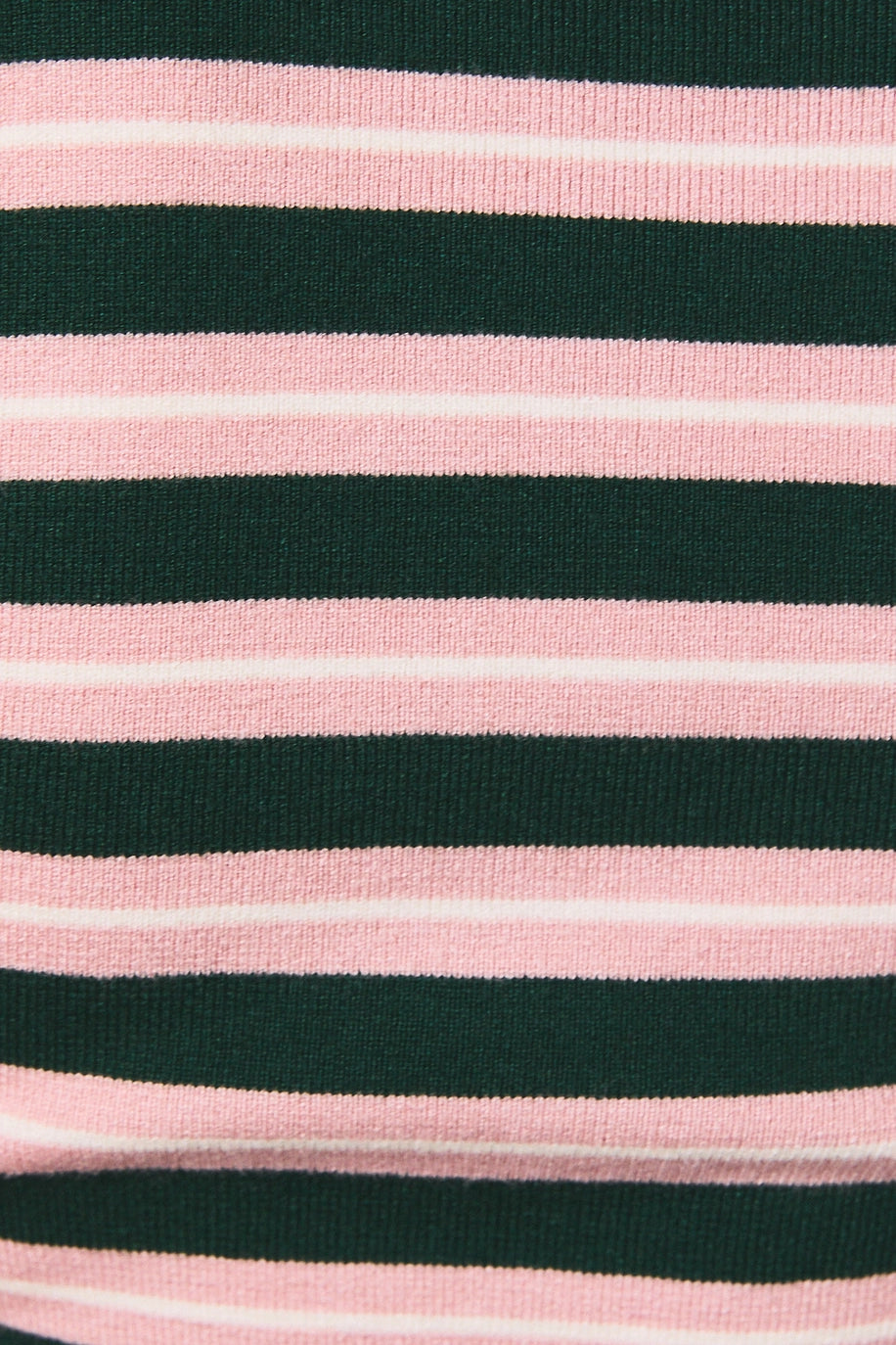 Brynlee Striped Sweater Baby Tee- Green/Pink