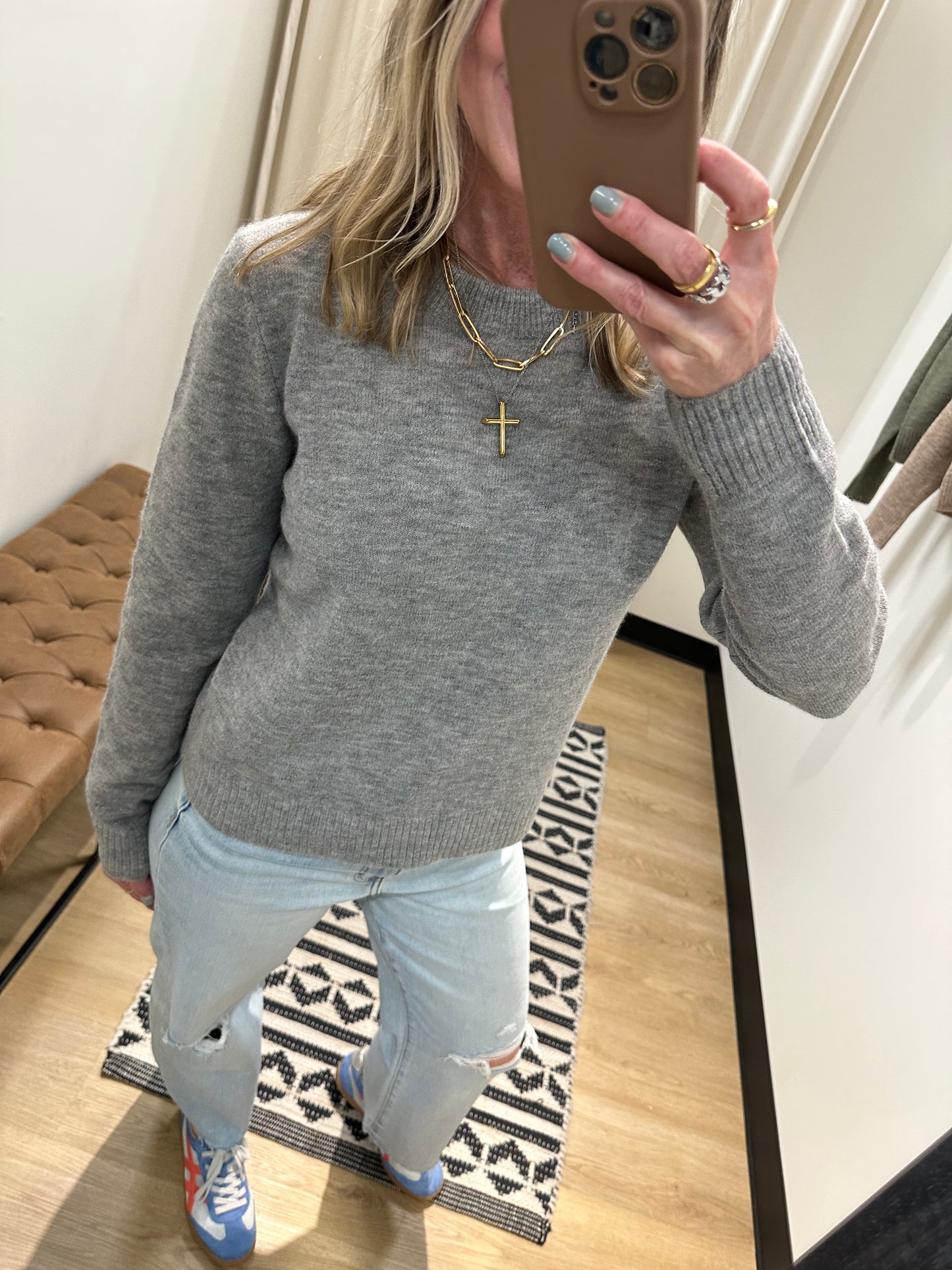 Gloria Crewneck Sweater - H Grey