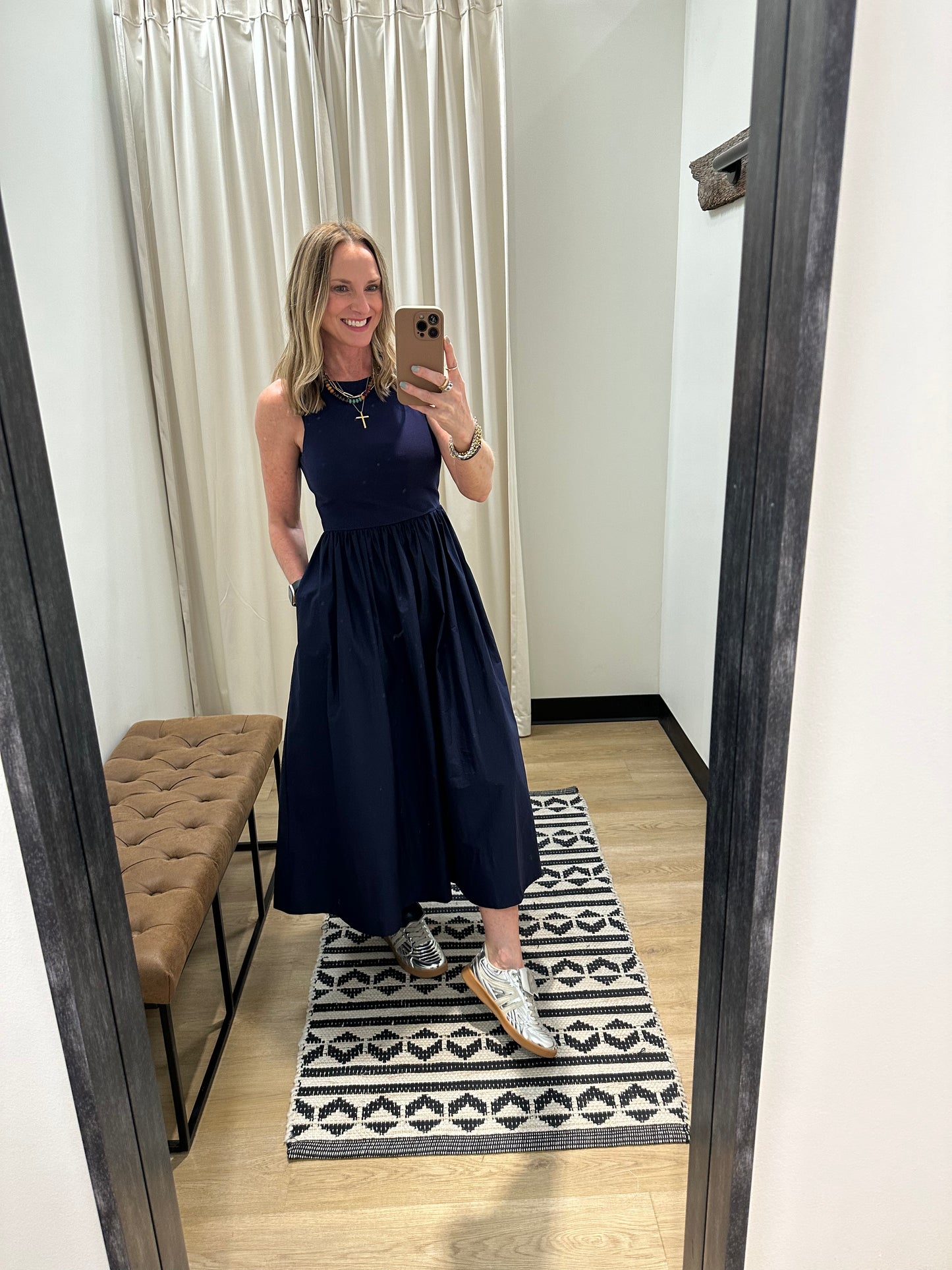 Jolene Midi Dress- Navy