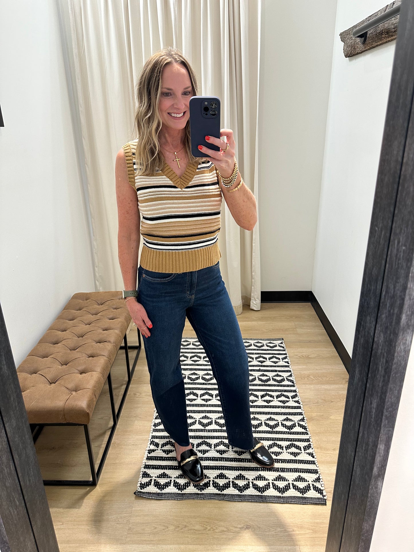 Greta Stripe Sweater Vest