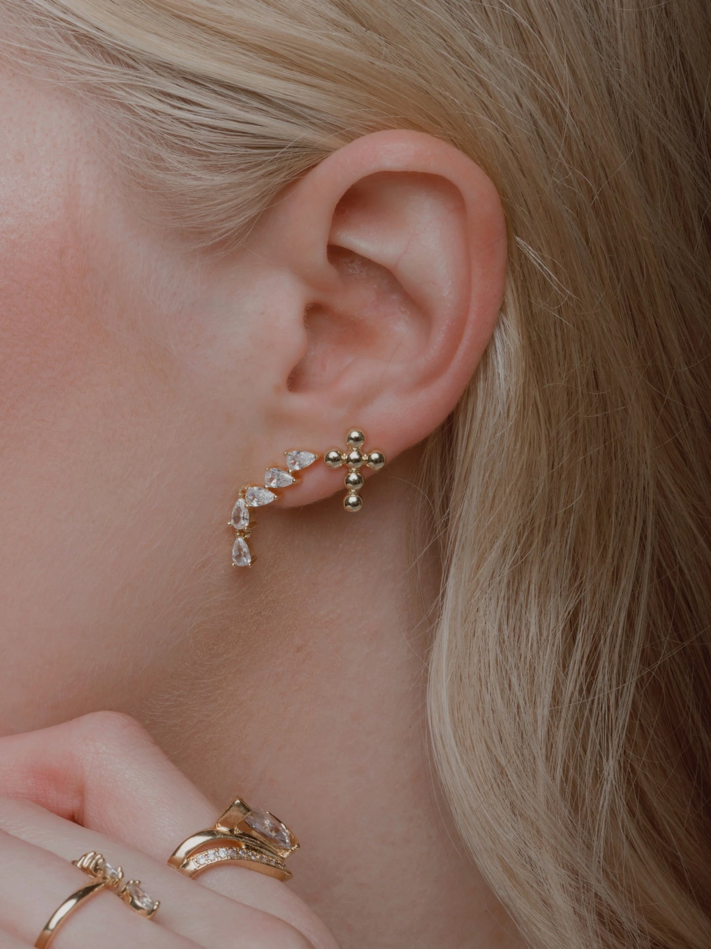 Royal Cross Stud Earring