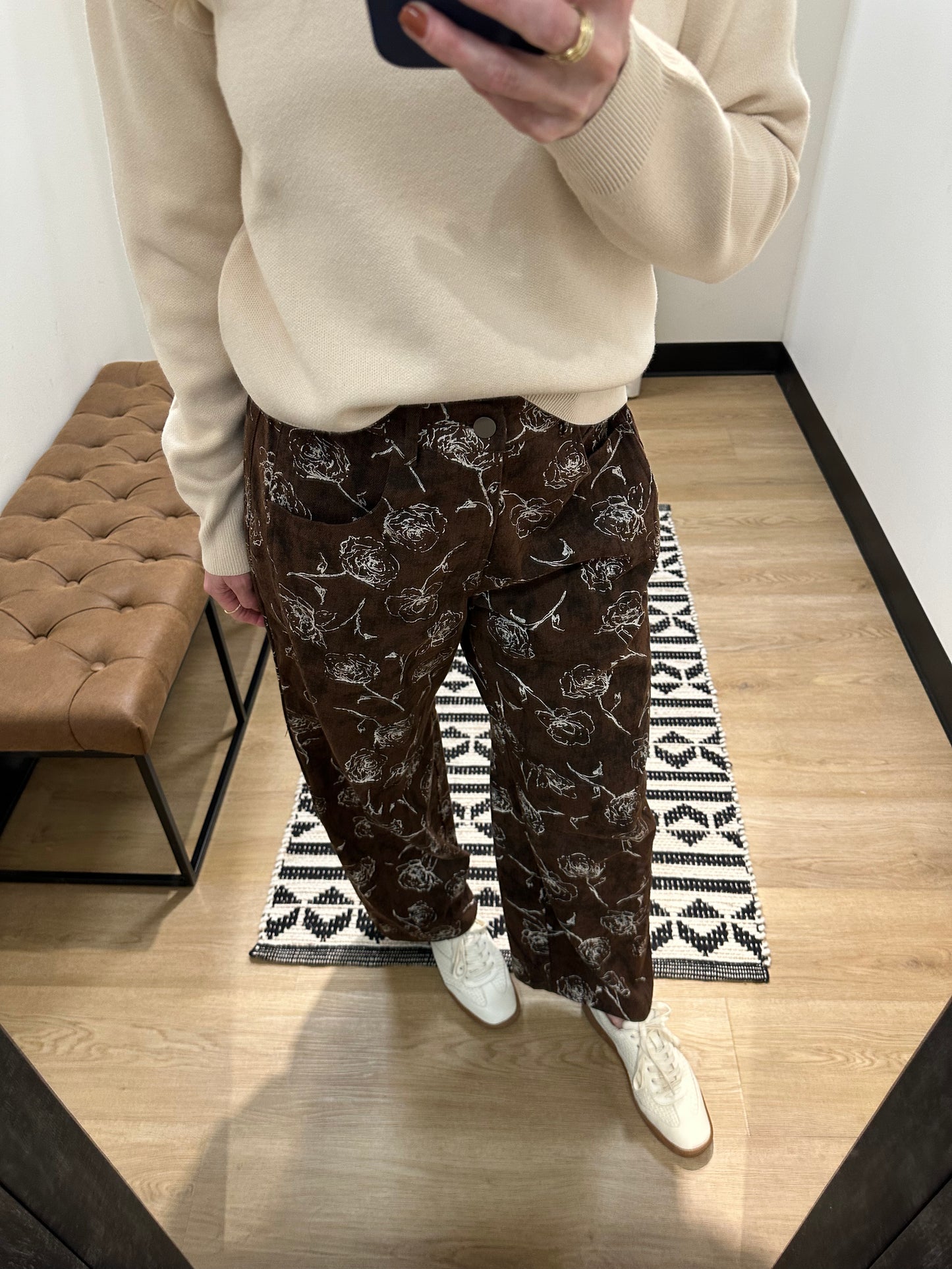 Sienna Floral Barrel Denim