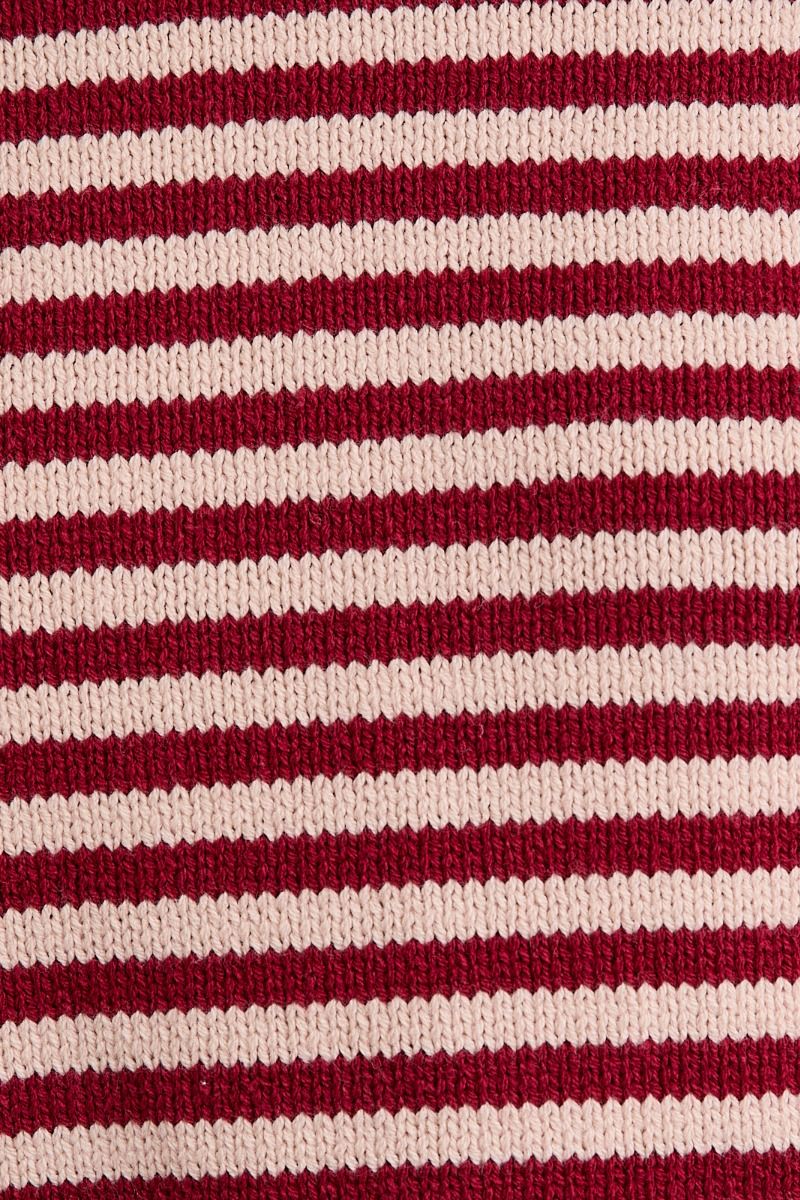 Lori Knit Set-Burgundy/Pink Stripe