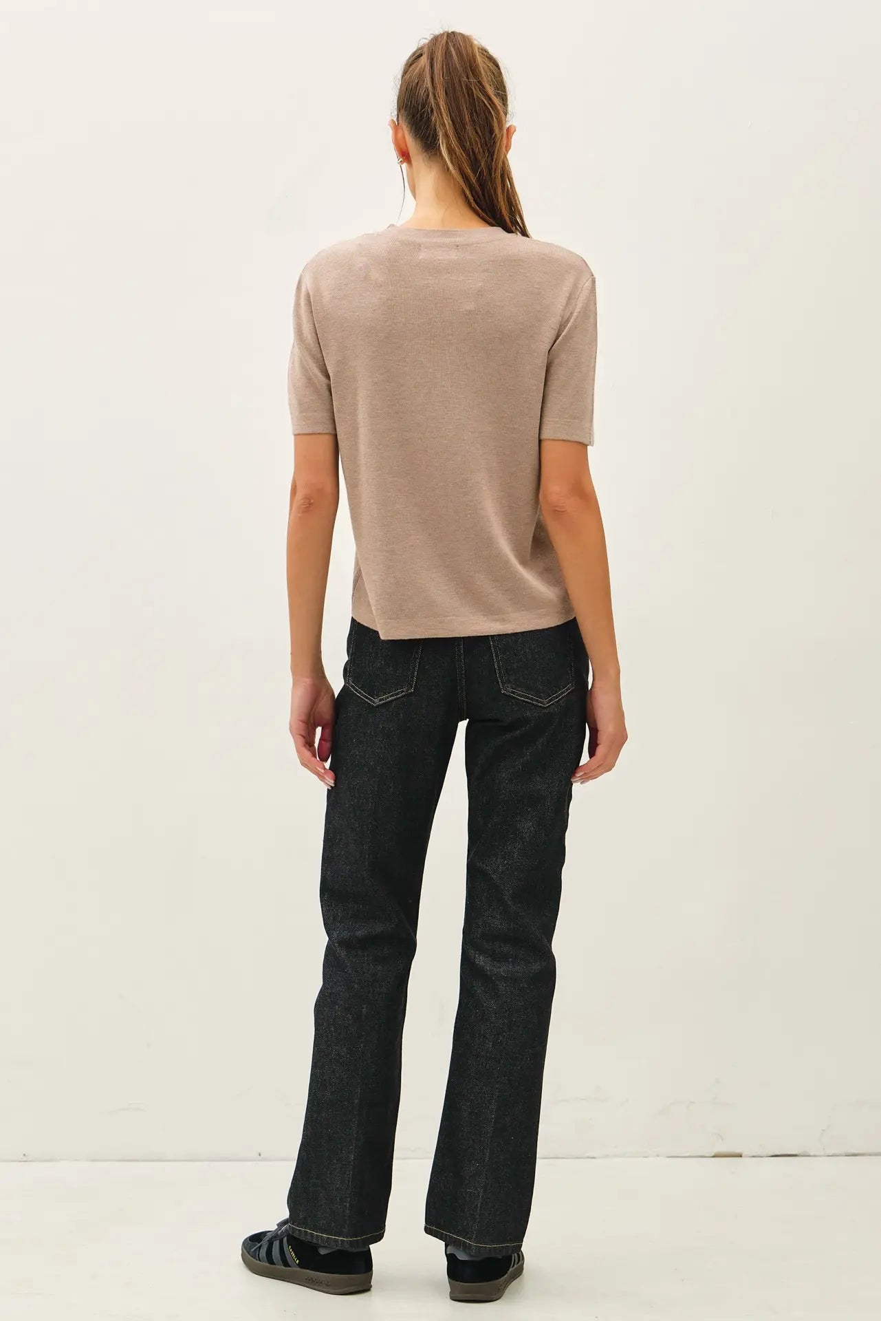 Penny Cashmere Top - Taupe
