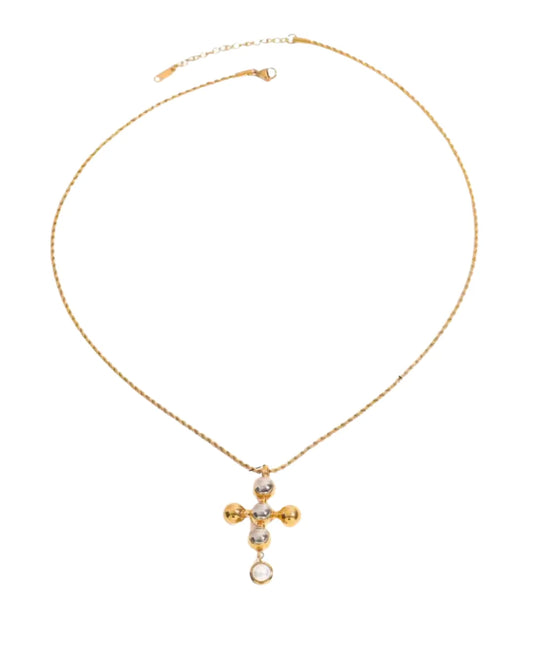 Cathedral Bubble Cross Necklace