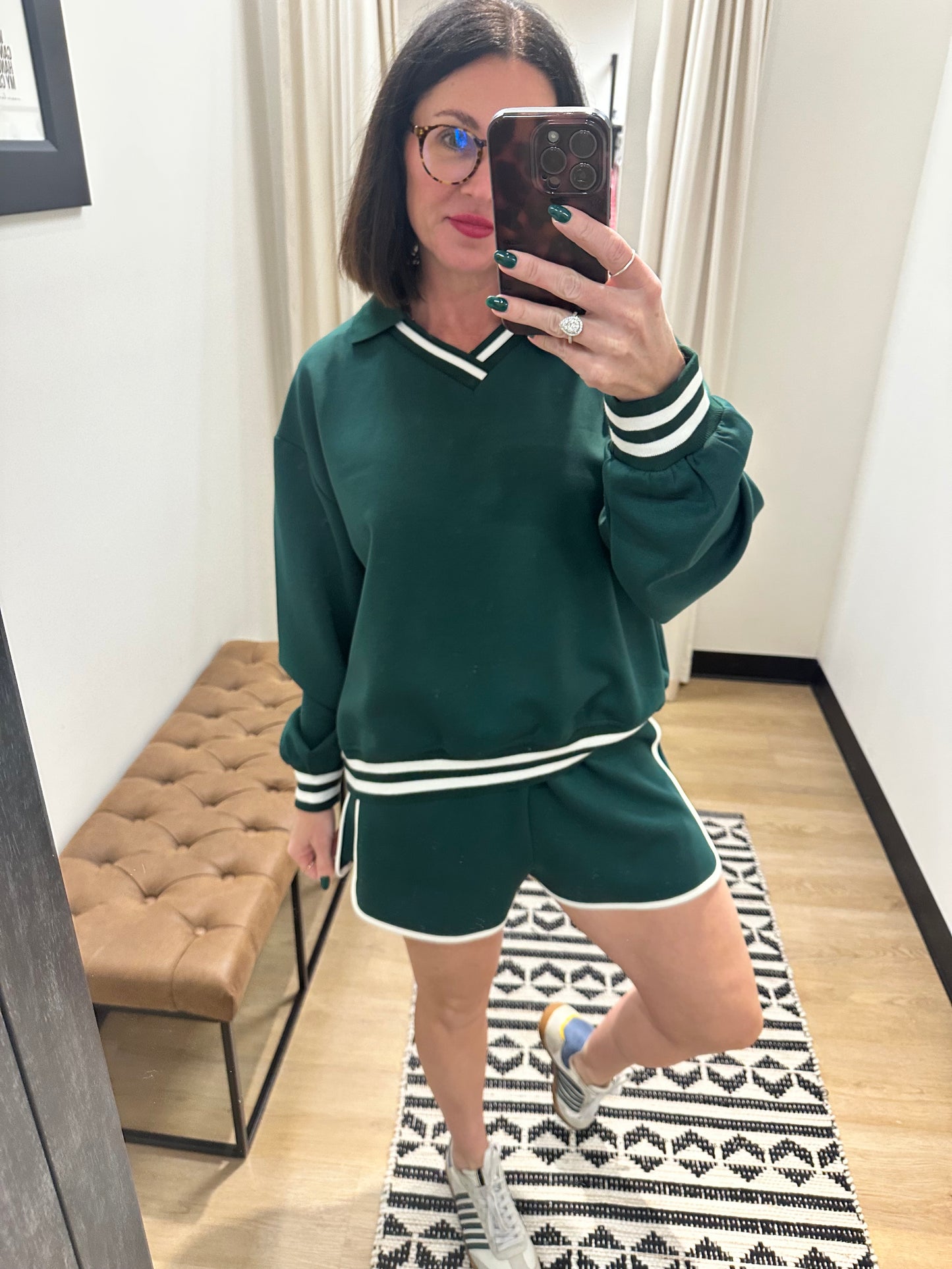 Lauren Pullover and Short Set- Green