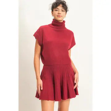 Harlyn Knit Set- Dark Red
