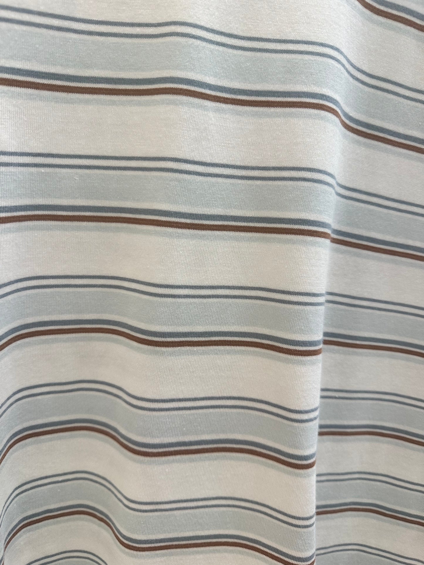 Asher Tee- Cream Blue Stripe