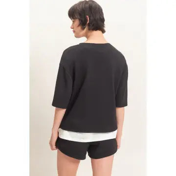 Tinley Loose Fit Top-Black